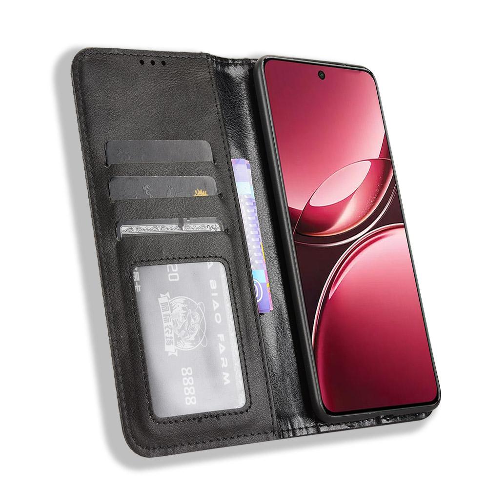 For vivo V50 5G Magnetic Buckle Retro Texture Leather Phone Case(Black)