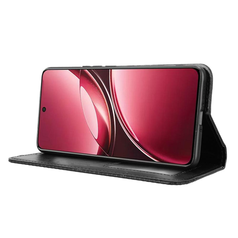 For vivo V50 5G Magnetic Buckle Retro Texture Leather Phone Case(Black)