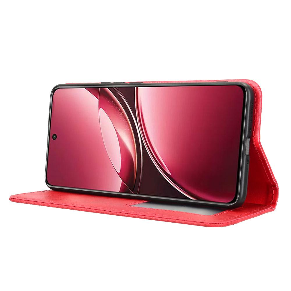 For vivo V50 5G Magnetic Buckle Retro Texture Leather Phone Case(Red)