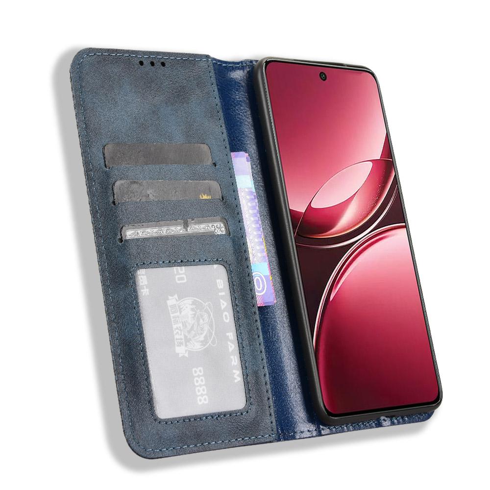 For vivo V50 5G Magnetic Buckle Retro Texture Leather Phone Case(Blue)