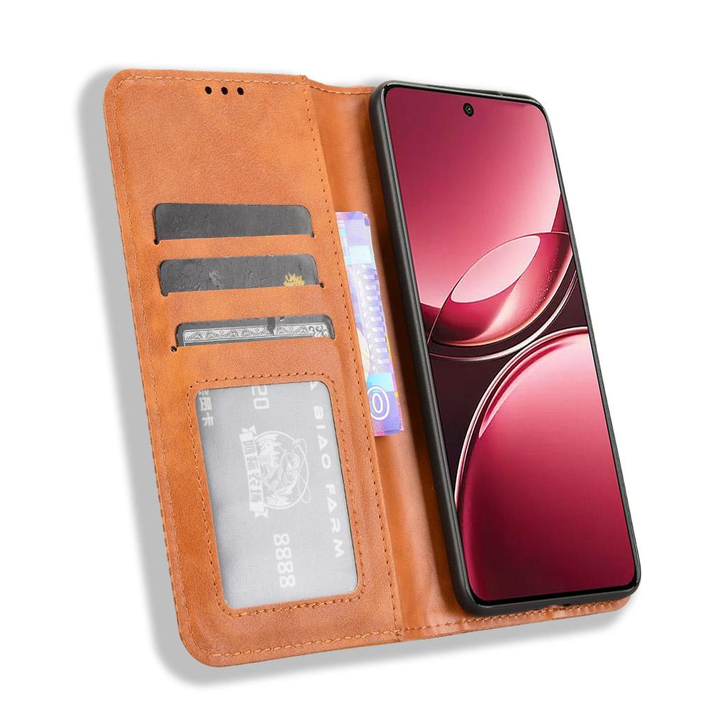 For vivo V50 5G Magnetic Buckle Retro Texture Leather Phone Case(Brown)