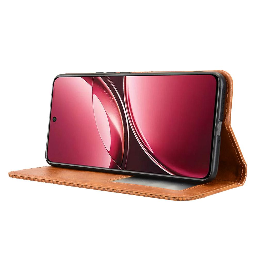 For vivo V50 5G Magnetic Buckle Retro Texture Leather Phone Case(Brown)