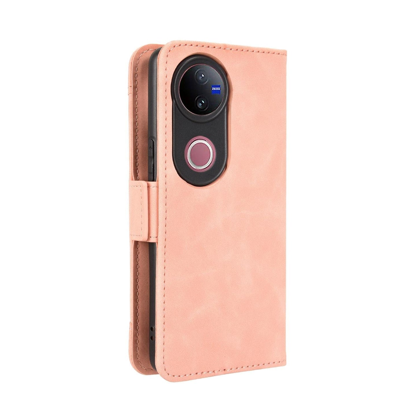 For vivo V50 5G Skin Feel Calf Texture Card Slots Leather Phone Case(Pink)