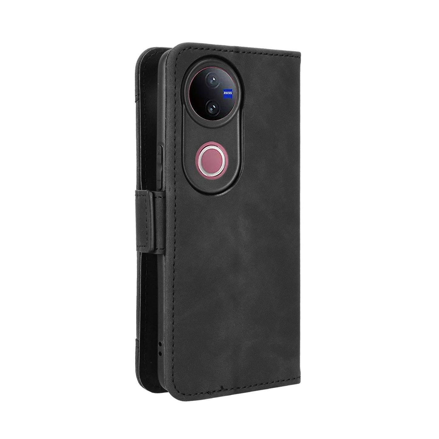 For vivo V50 5G Skin Feel Calf Texture Card Slots Leather Phone Case(Black)