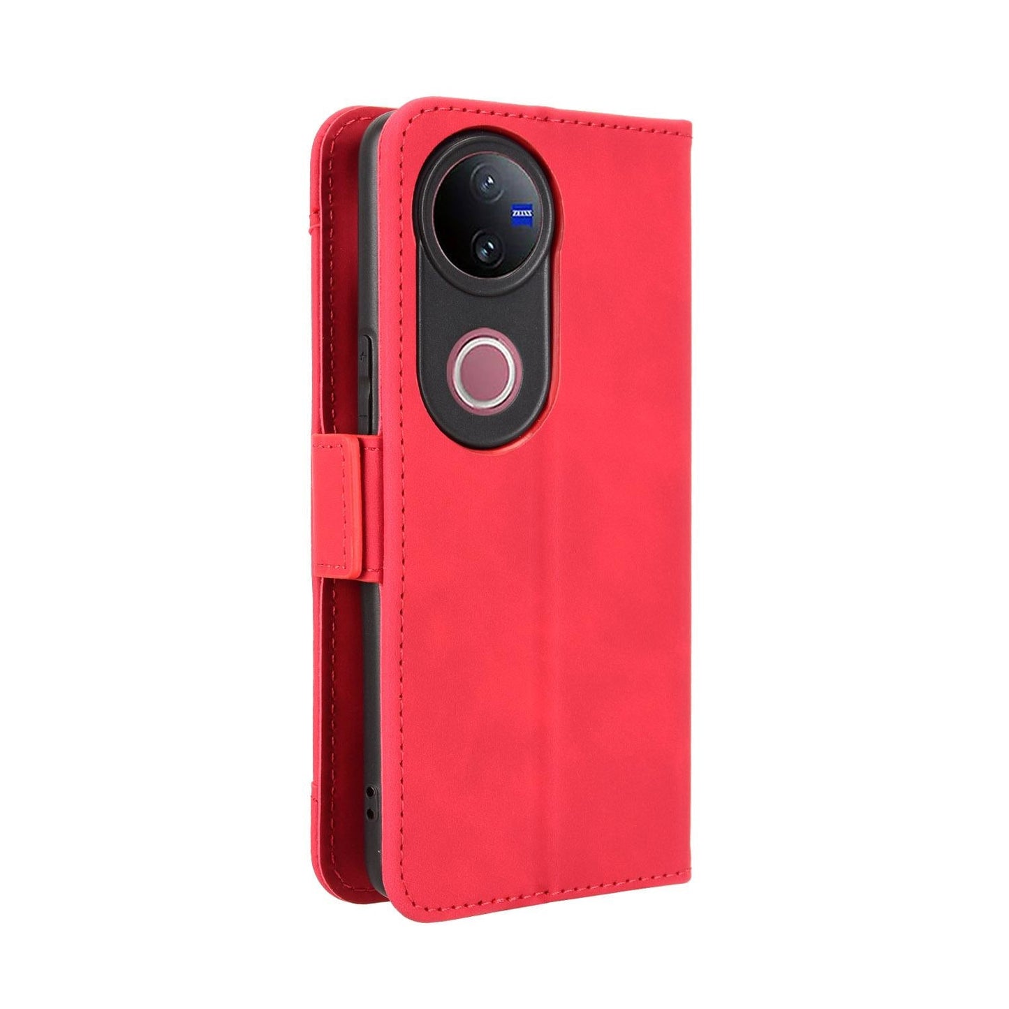 For vivo V50 5G Skin Feel Calf Texture Card Slots Leather Phone Case(Red)