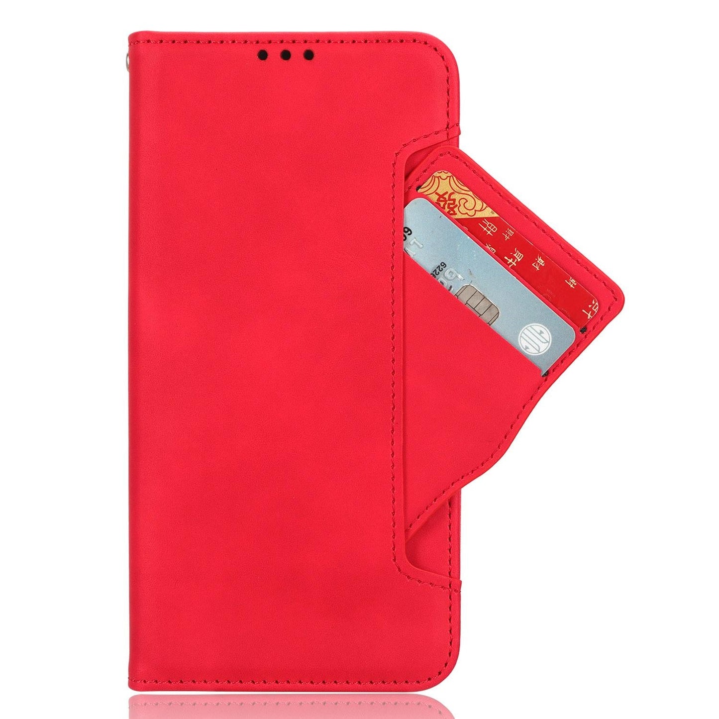 For vivo V50 5G Skin Feel Calf Texture Card Slots Leather Phone Case(Red)