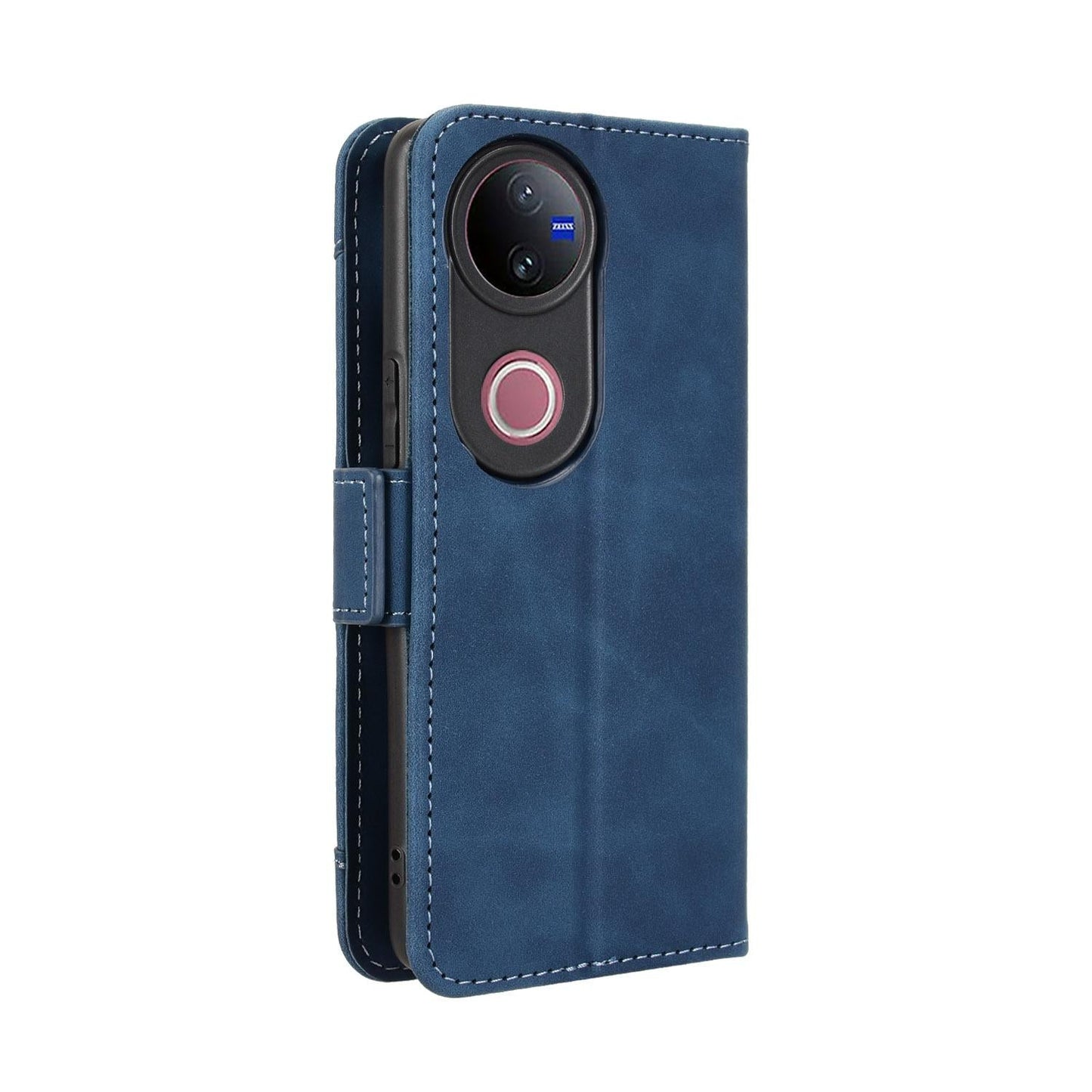 For vivo V50 5G Skin Feel Calf Texture Card Slots Leather Phone Case(Blue)