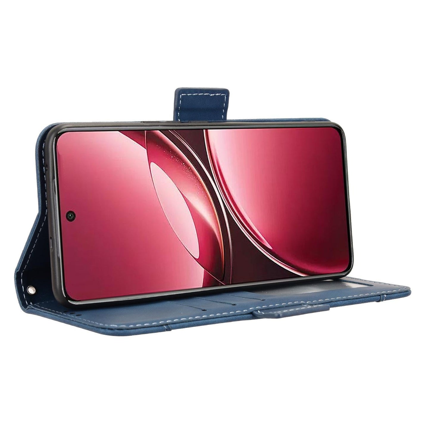 For vivo V50 5G Skin Feel Calf Texture Card Slots Leather Phone Case(Blue)