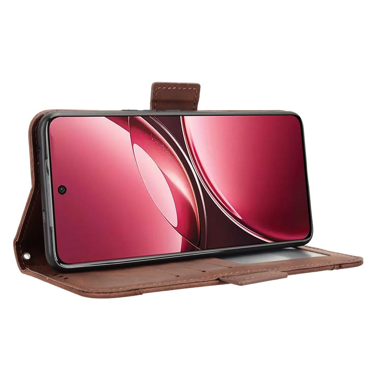 For vivo V50 5G Skin Feel Calf Texture Card Slots Leather Phone Case(Brown)