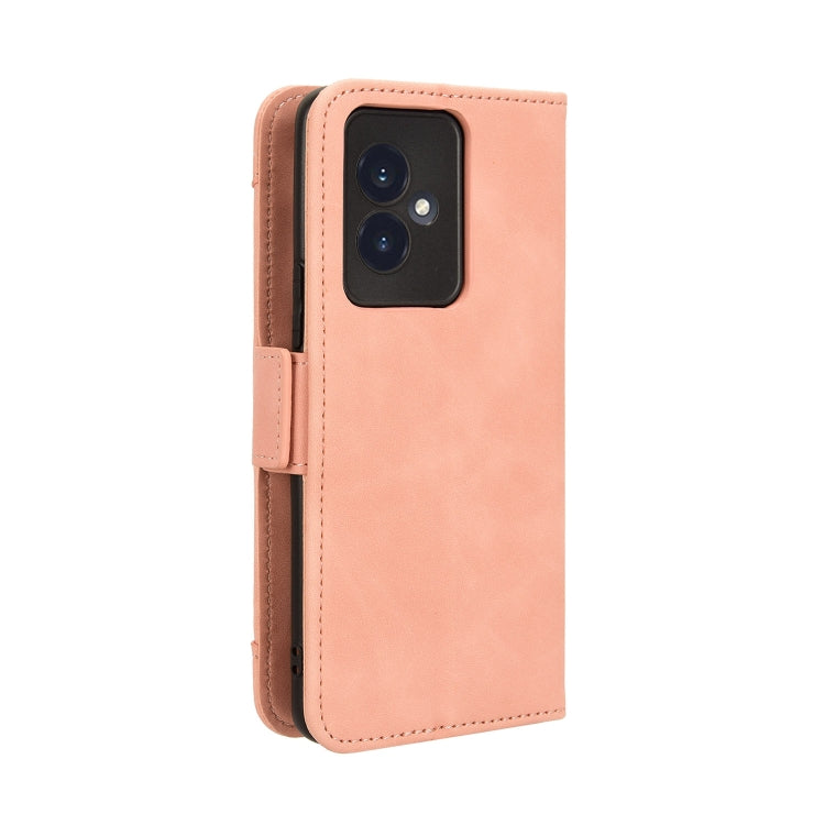 For Honor 100 5G Skin Feel Calf Texture Card Slots Leather Phone Case(Pink)
