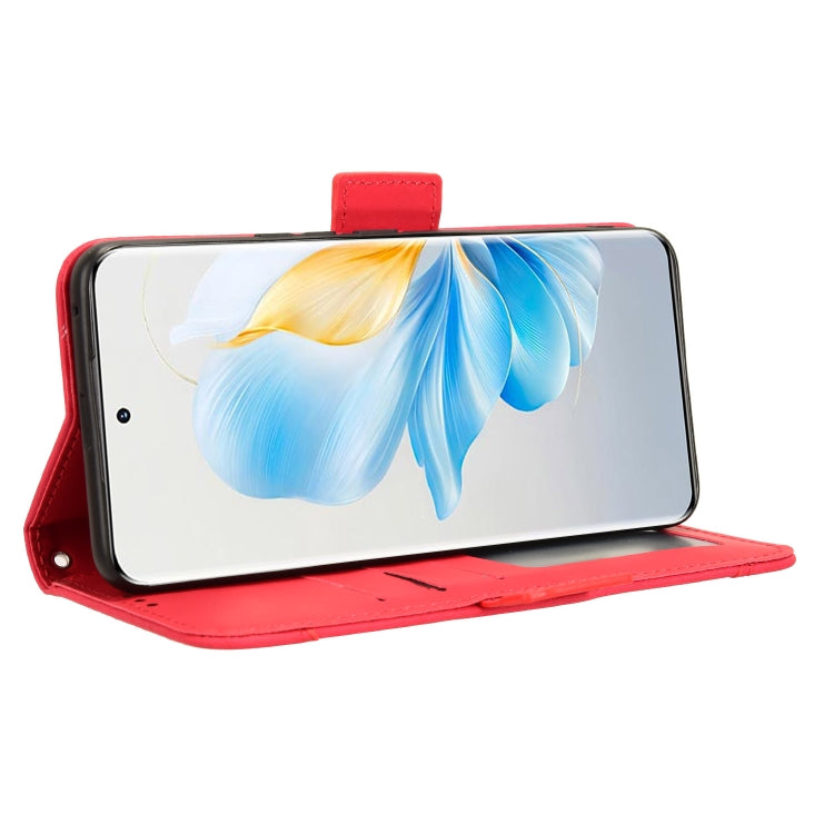 For Honor 100 5G Skin Feel Calf Texture Card Slots Leather Phone Case(Red)