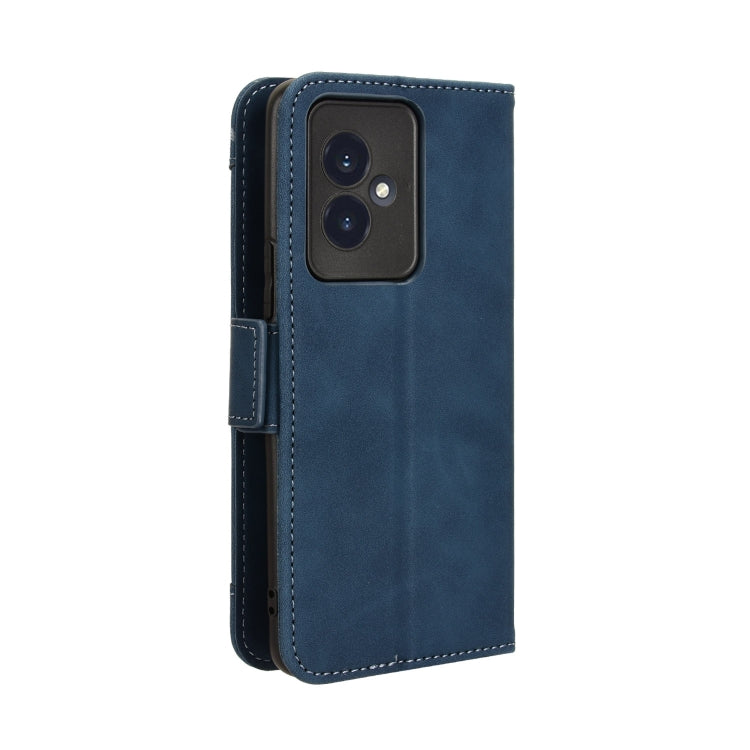 For Honor 100 5G Skin Feel Calf Texture Card Slots Leather Phone Case(Blue)
