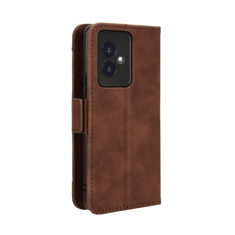 For Honor 100 5G Skin Feel Calf Texture Card Slots Leather Phone Case(Brown)
