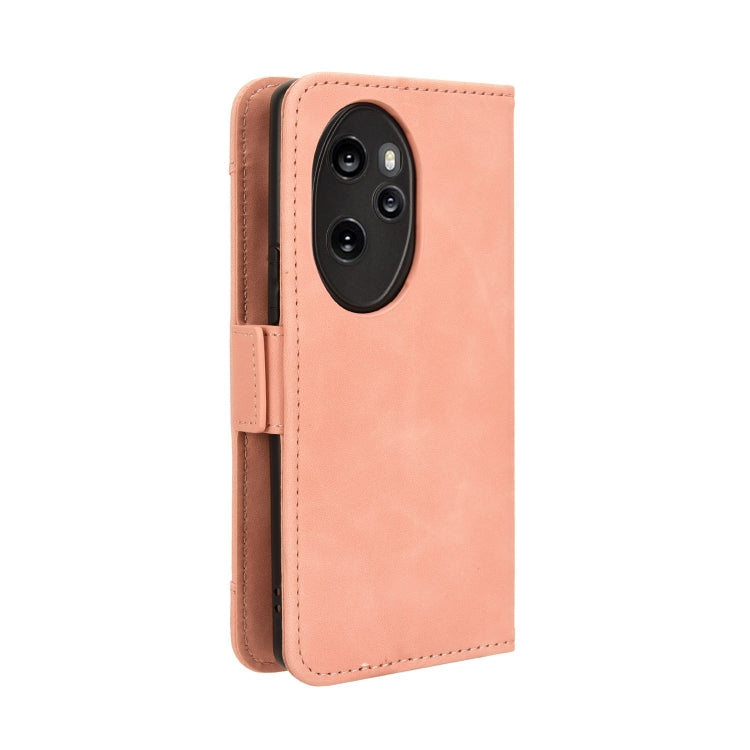 For Honor 100 Pro 5G Skin Feel Calf Texture Card Slots Leather Phone Case(Pink)