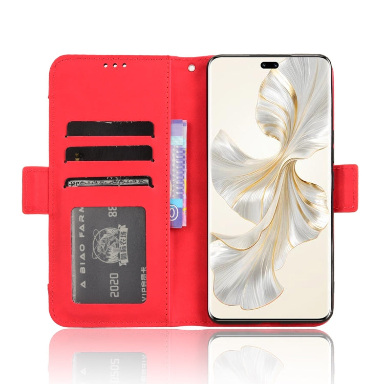 For Honor 100 Pro 5G Skin Feel Calf Texture Card Slots Leather Phone Case(Red)