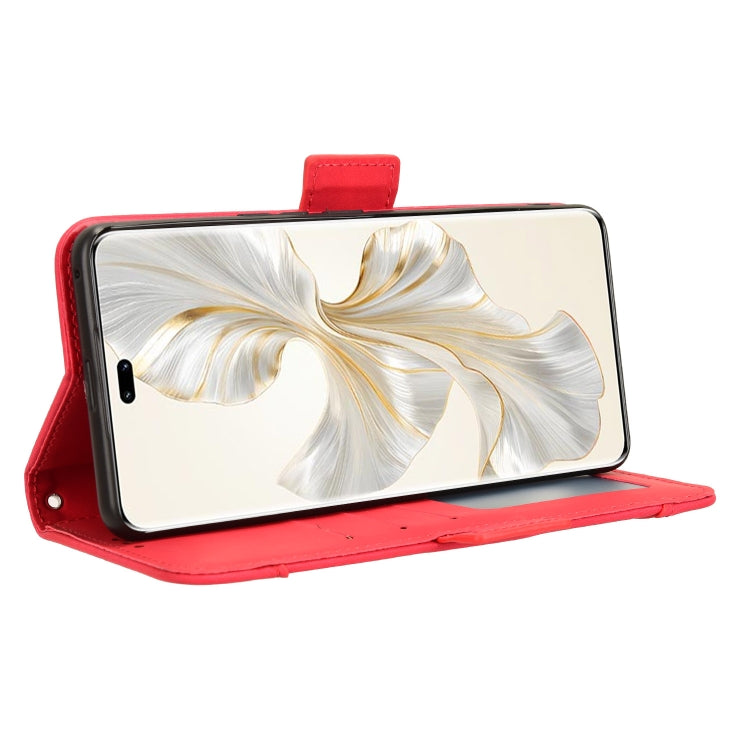 For Honor 100 Pro 5G Skin Feel Calf Texture Card Slots Leather Phone Case(Red)