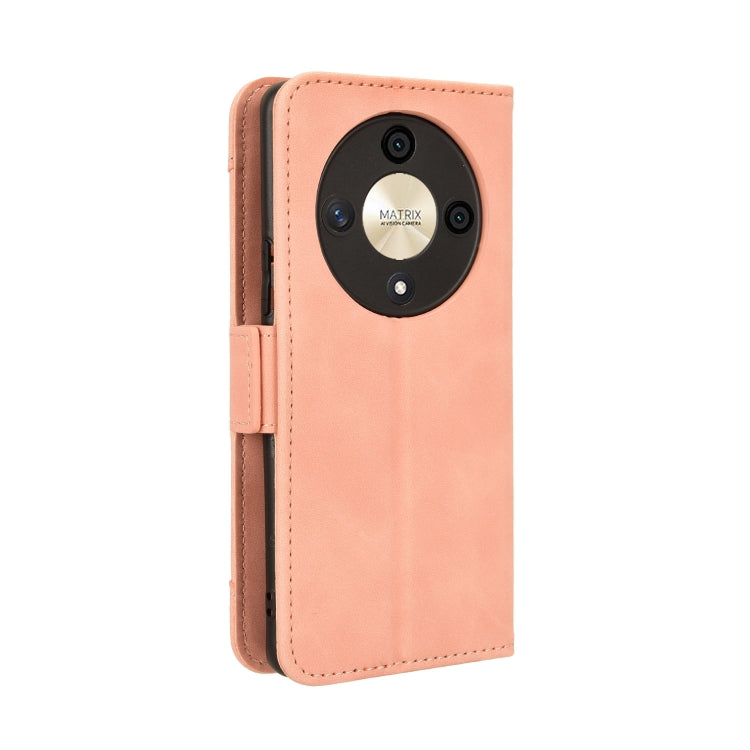 For Honor X9b 5G Skin Feel Calf Texture Card Slots Leather Phone Case(Pink)