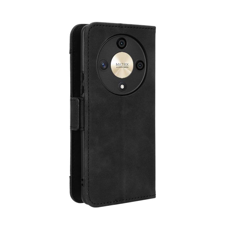 For Honor X9b 5G Skin Feel Calf Texture Card Slots Leather Phone Case(Black)