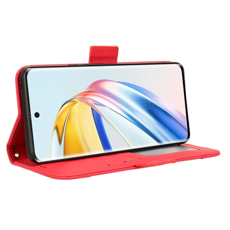 For Honor X9b 5G Skin Feel Calf Texture Card Slots Leather Phone Case(Red)