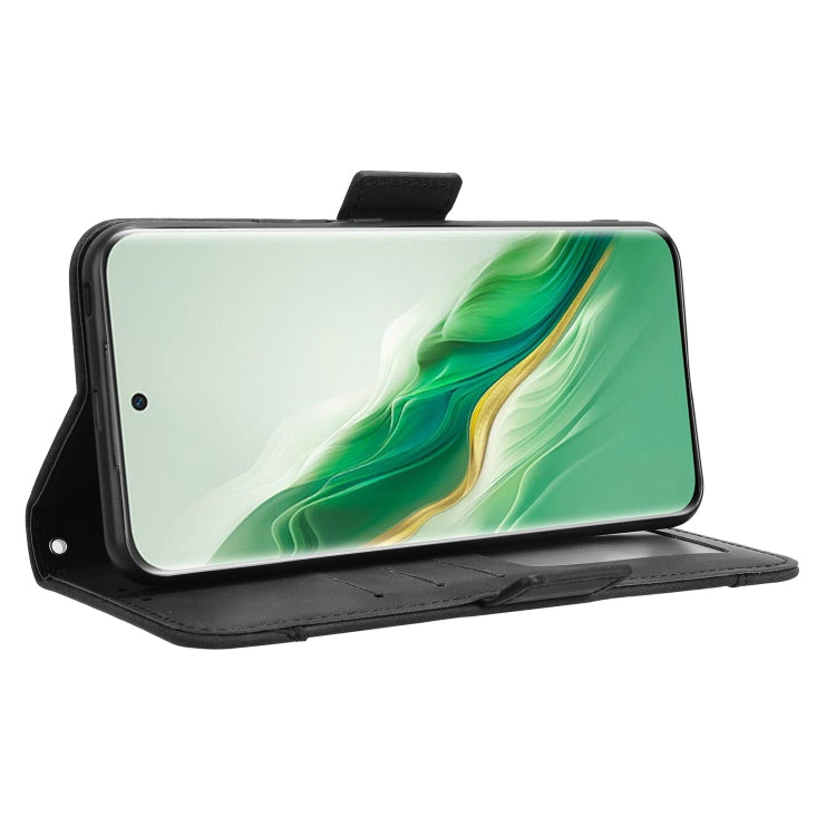 For Honor Magic6 5G Skin Feel Calf Texture Card Slots Leather Phone Case(Black)