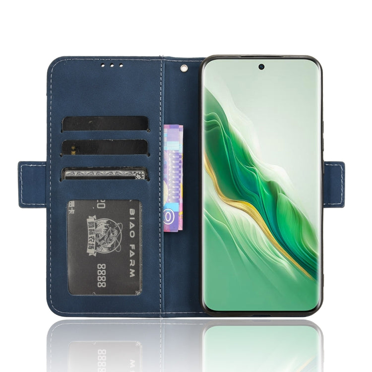 For Honor Magic6 5G Skin Feel Calf Texture Card Slots Leather Phone Case(Blue)