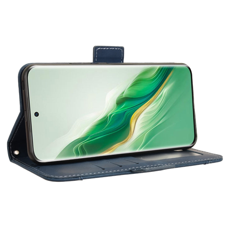 For Honor Magic6 5G Skin Feel Calf Texture Card Slots Leather Phone Case(Blue)