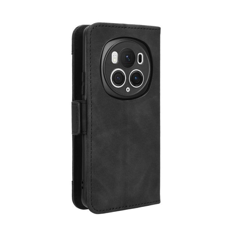 For Honor Magic6 Pro Skin Feel Calf Texture Card Slots Leather Phone Case(Black)