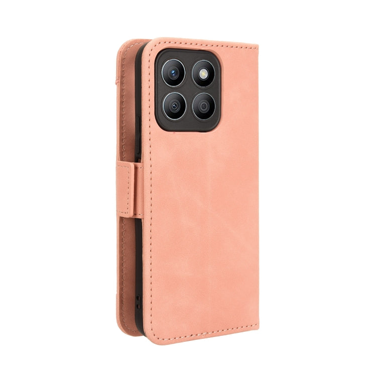 For Honor X8b 4G Skin Feel Calf Texture Card Slots Leather Phone Case(Pink)