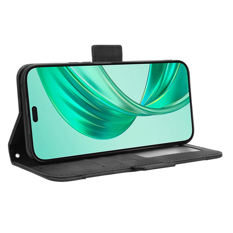 For Honor X8b 4G Skin Feel Calf Texture Card Slots Leather Phone Case(Black)