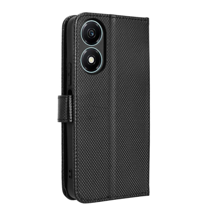 For Honor X5 Plus Diamond Texture Leather Phone Case(Black)