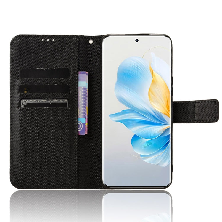 For Honor 100 5G Diamond Texture Leather Phone Case(Black)