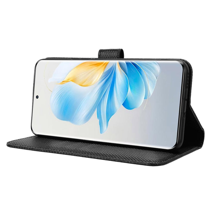 For Honor 100 5G Diamond Texture Leather Phone Case(Black)