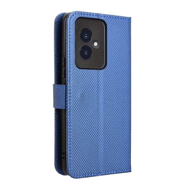 For Honor 100 5G Diamond Texture Leather Phone Case(Blue)