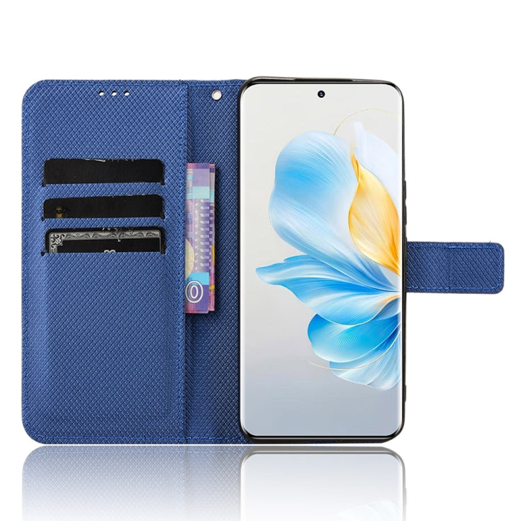 For Honor 100 5G Diamond Texture Leather Phone Case(Blue)