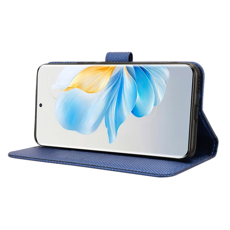For Honor 100 5G Diamond Texture Leather Phone Case(Blue)