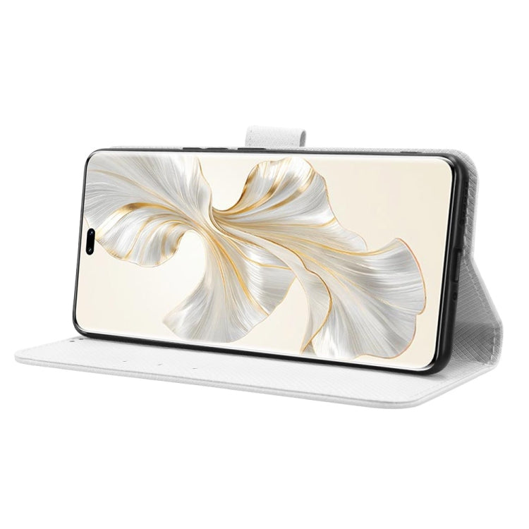 For Honor 100 Pro 5G Diamond Texture Leather Phone Case(White)