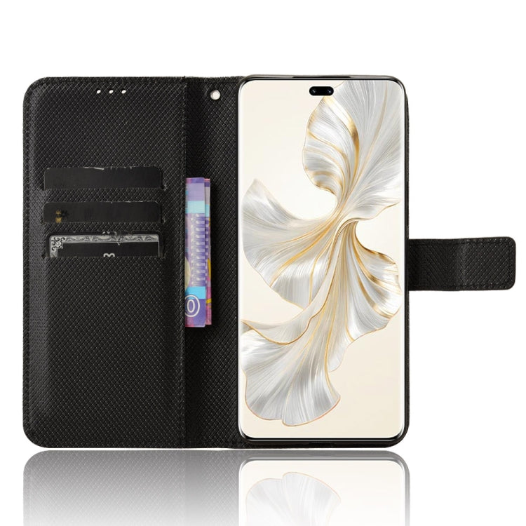 For Honor 100 Pro 5G Diamond Texture Leather Phone Case(Black)