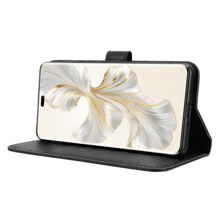 For Honor 100 Pro 5G Diamond Texture Leather Phone Case(Black)