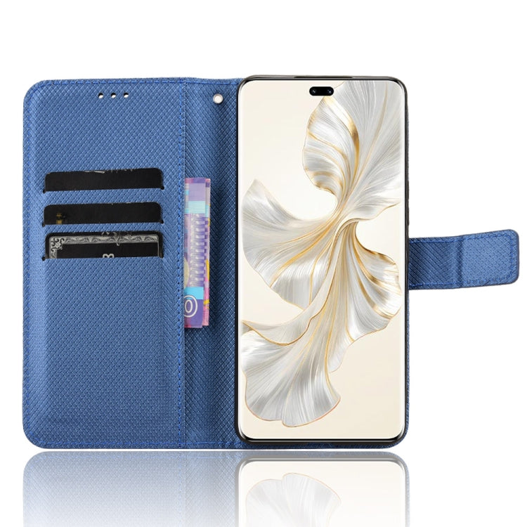 For Honor 100 Pro 5G Diamond Texture Leather Phone Case(Blue)