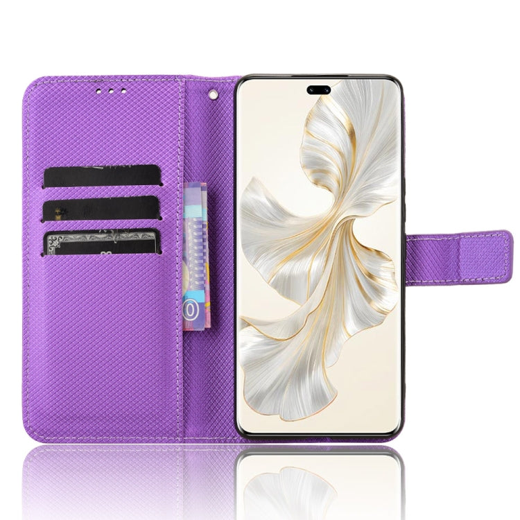 For Honor 100 Pro 5G Diamond Texture Leather Phone Case(Purple)