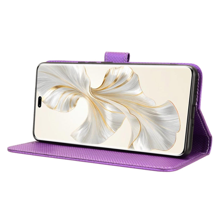 For Honor 100 Pro 5G Diamond Texture Leather Phone Case(Purple)