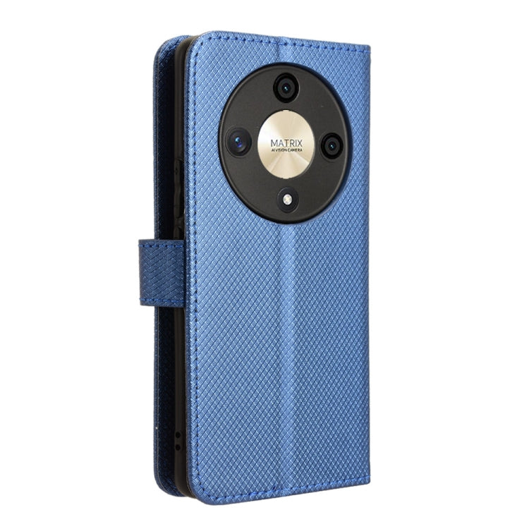For Honor X9b 5G Diamond Texture Leather Phone Case(Blue)