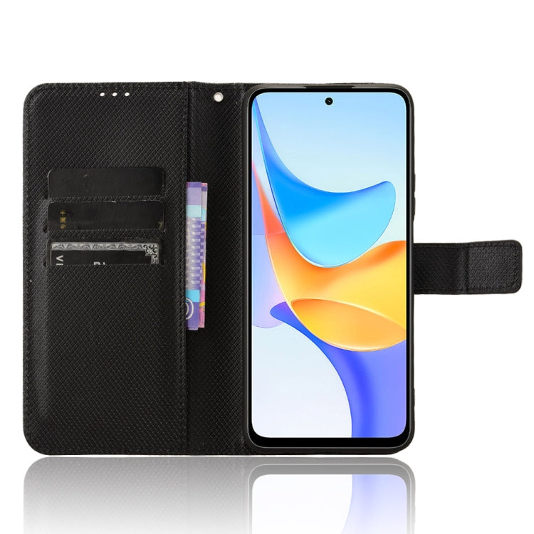 For Honor Play 50 Plus Diamond Texture Leather Phone Case(Black)