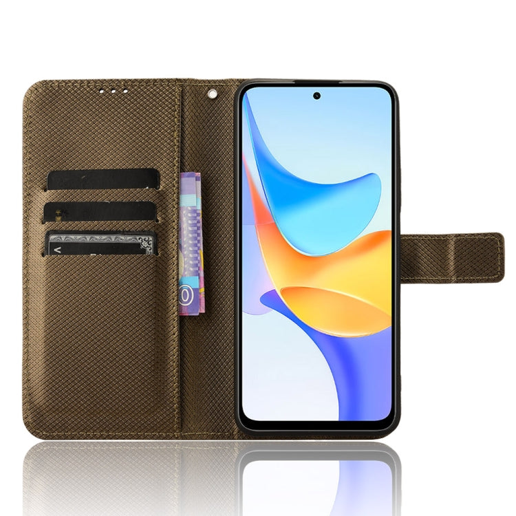For Honor Play 50 Plus Diamond Texture Leather Phone Case(Brown)