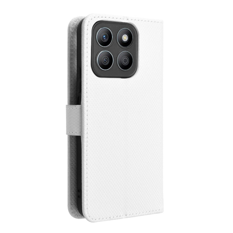 For Honor X8b 4G Diamond Texture Leather Phone Case(White)