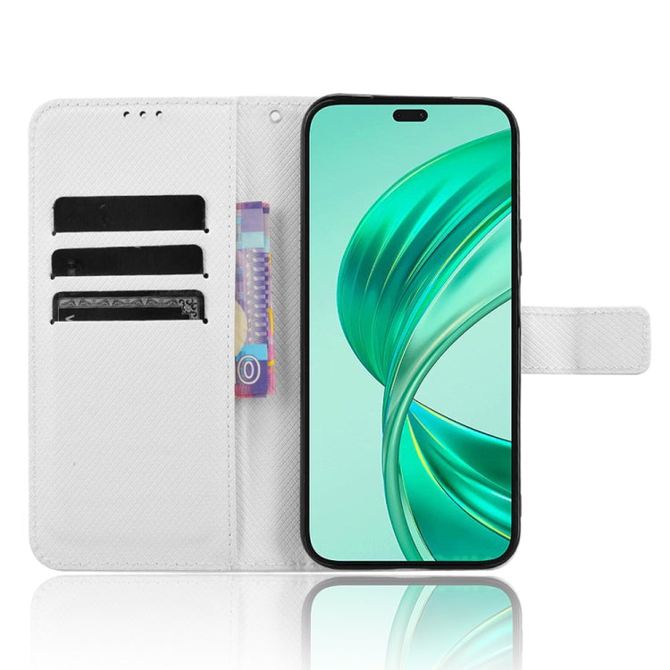 For Honor X8b 4G Diamond Texture Leather Phone Case(White)