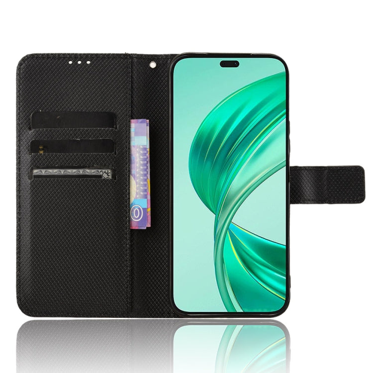 For Honor X8b 4G Diamond Texture Leather Phone Case(Black)