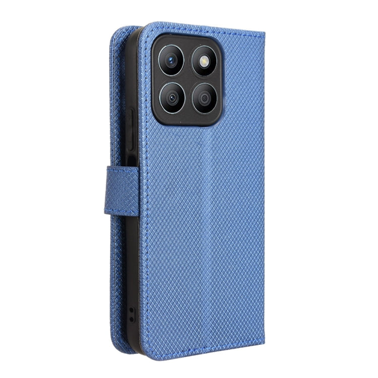 For Honor X8b 4G Diamond Texture Leather Phone Case(Blue)