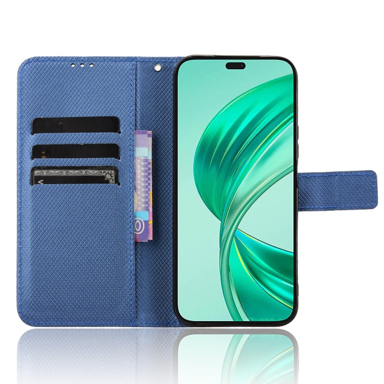 For Honor X8b 4G Diamond Texture Leather Phone Case(Blue)
