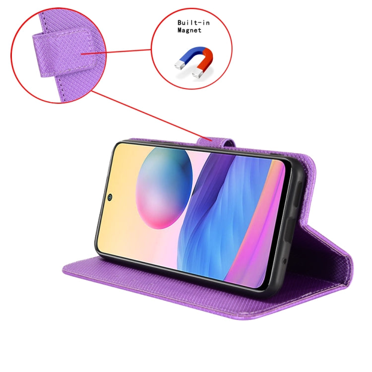 For Samsung Galaxy S24 5G Diamond Texture Leather Phone Case(Purple)